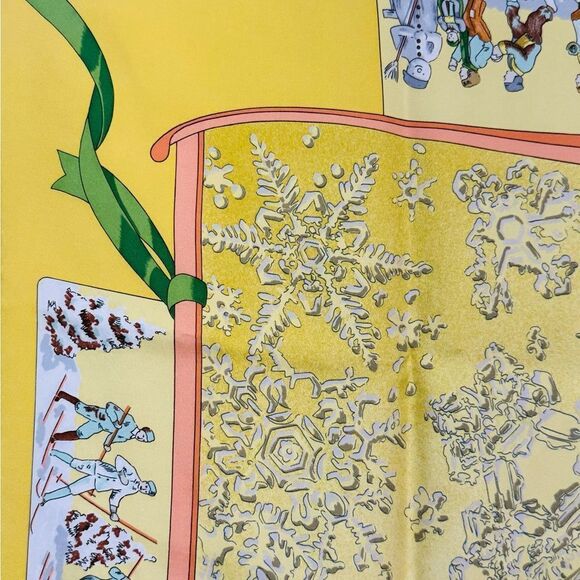 Hermès Yellow Niege D'Antan Silk Scarf - Picture 5 of 6